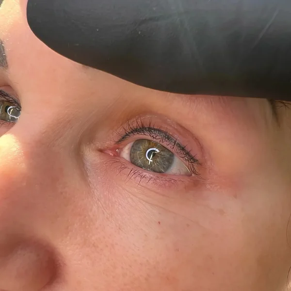 Before and after Eyeliner tattoo mature skin lash line enhancement by Lorraine, Gold Coast