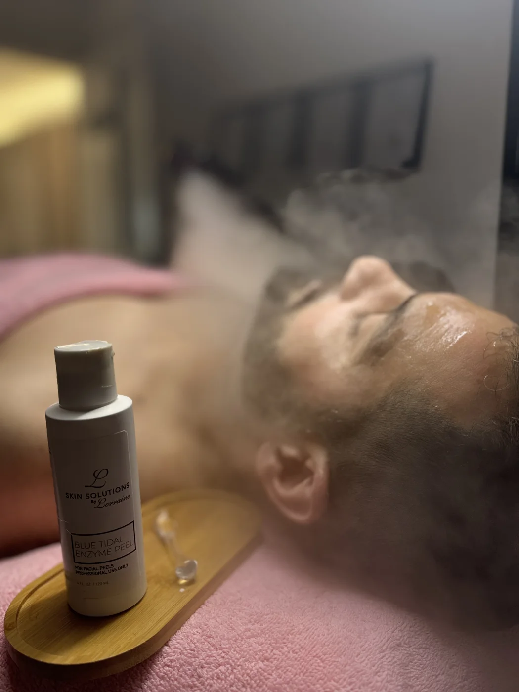 Glow-focused facial treatment in progress at Cosmetic Tattoo by Lorraine — addressing fine lines and dullness, Gold Coast
